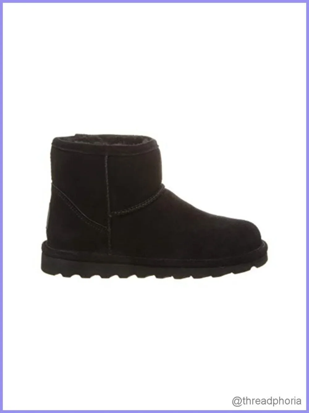 Women's Suede Slip-On Ankle Boots with Wool Lining & Rubber Sole